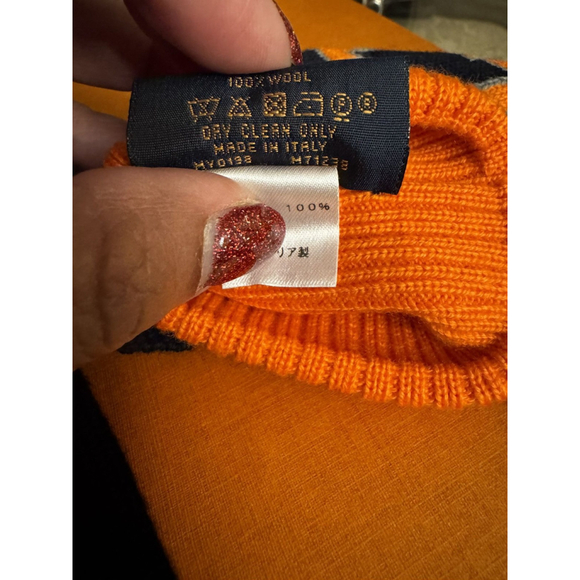 Louis Vuitton Gon Louis Marine Large Navy & Orange Gloves Box, COA - Picture 7 of 14